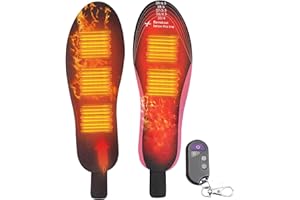 ZHODADA Plantillas Calefactables,Plantillas Térmicas, Calentador de Pies Eléctrico USB Recargables Ave Télécommande,Suela Térmica con 3 Niveles de Calor,Tamaño Se Puede Cortar(35-40)