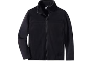 Spring&Gege Jungen Fleecejacke Mit Langem Reißverschluss Warm Outdoor Fleece Jacke für Kinder