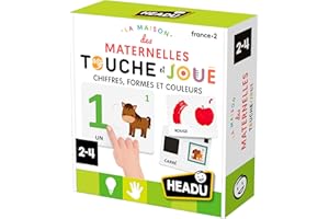 HEADU - Chiffres, Formes Et Couleurs - Trois Jeux pour Les Plus Petits | Jeu Educatif 2 3 4 5 Ans, en Collaboration avec Les Maternelles, Cadeau Enfants, Cadeau Fille, Cadeau Garçon, Made in Italy