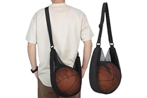 WOXJENA Sac à Dos de Basketball, Poche Filet, Accessoires de Basketball, sac à dos, sac de basket-ball, poche filet avec mousqueton, poche filet pour le football, basket-ball