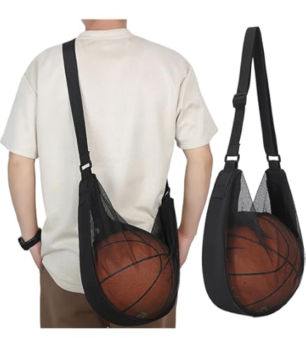 Filet Ballon,Sac De Basket-ball Filets à Balles Portablesr Football Balle Réseau Adultes Les Enfants Tennis Dos Pare Foot,pour Ballons Handball Natation Range Accroche Rangement Exterieur But Cage
