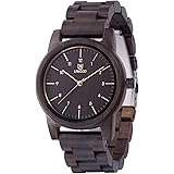 LeeEv Orologi in legno Uwood Series 40 mm Unisex Orologio in legno naturale fatto a mano con confezione regalo e fascia regol