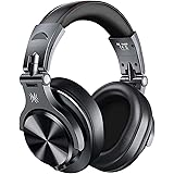 OneOdio A70 Bluetooth Headphones Over Ear, 72 Hrs Playtime, Monitor Level Stereo Sound Quality, Foldable Wireless＆Wired DJ He