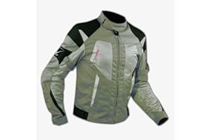 A-PRO Blouson Tissu Mesh Tex Doublure Respirant Impermeable Protections Moto Gris L