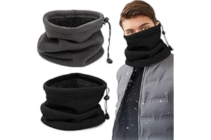 SKHAOVS 2 szt. zimowy ocieplacz na szyję komin męski rurka na szyję arktyczna podszewka z polaru pluszowy szalik pogrubiony szyja ciepło wiatroszczelna maska ciepło twarzy do jazdy na rowerze, jazdy