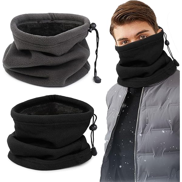 2 Pièces Cou Thermique Cache Cou D'hiver Écharpe