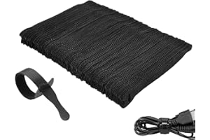 100 Fascette Riutilizzabili per Cavi, Trilancer 15cm Fascette da, Fascette a Strappo per l'Organizzazione di Cavi e Tubi in Ufficio, a Casa o di un Centro Elaborazione Dati (Nero)