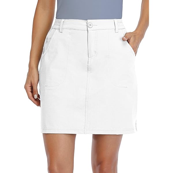 MoFiz Damesshorts voor wandelen in de open lucht, sportshorts UPF 50 , sneldrogend, golf- en tennisrok voor actief wandelen, Grijs, L