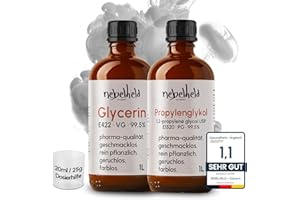 LANGGI PG VG | Glycerin & Propylenglycol | 2 x 1000 ml | Liquid Base 50 50 | Lebensmittelqualität | MADE IN GERMANY