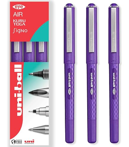 Uni-ball Eye Tintenroller – 6 Stück Mit Grüner Tinte, 0,7 Mm Feder, Wasserfest, In Geschenkbox