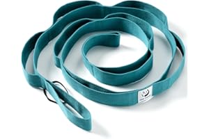 Slim Panda Yoga Gurt, Yoga Band Zum Dehnen mit 10 Schlaufen zu Dehnen und Stretching, yoga Stretch Gurt Ideal für Yoga, Fitness Pilates Physiotherapie