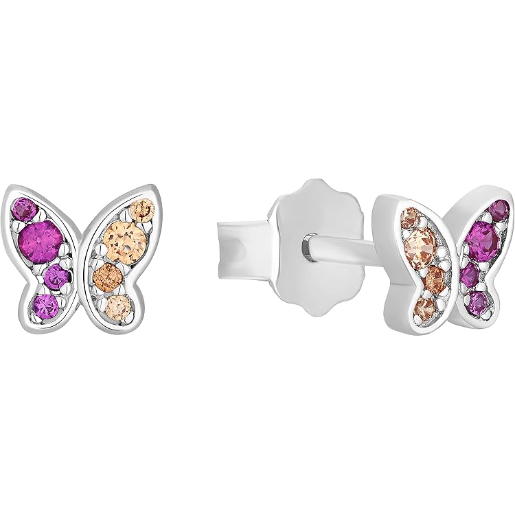 SOFIA MILANI Damen Ohrringe – 925 Sterling Silber Mit Zirkonia, Schmetterling-Motiv, In Geschenkbox