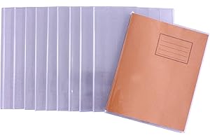 Bright Ideas AA Lot de 10 protège-Livres Transparents à Enfiler 165 x 210 mm en PVC Facile à Nettoyer et Robuste pour cahiers d'exercices Scolaires, Claire, PK10