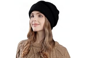 TAGVO Bonnet d'hiver Chaud Décontracté pour Femme, Bonnet Tricoté avec Protection Auriculaire, Coupe-Vent et Doux pour Usage Quotidien, Bonnet Élastique Confortable pour Activités en Plein Air