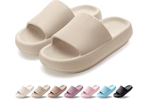 HEOAARG Badelatschen Herren Damen Rutschfest Badeschlappen Wolke Weich Schlappen Slippers Sommer Pantoletten Badesandalen Cozislides Flip Flops Innen/Außen