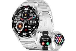 LIGE Smartwatch męski, 1,43" AMOLED wojskowy smartwatch z trybami sportowymi 100 +, funkcja telefonu, monitorowanie tętna, monitorowanie snu, wodoszczelność 5ATM, 400 mAh, do systemu Android iOS,