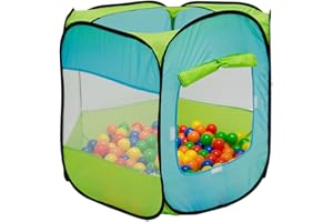 LittleTom Tente de Jardin à Boules 100x100x72cm Jouet pour Jeunes Enfants Bleu