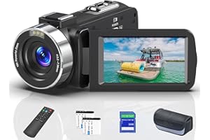 CARLHIP 8K 64MP Video Camera 18X Digital Camcorder Video Camera for YouTube 3.0 inch Flip Screen Camcorder Vlogging Camera with 32GB SD Card, 2.4G Remote Control, Two Batteries