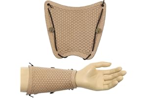 ‎JACKALOPE ARCHERY Jackalope Laidir - Shield - Armschutz; aus weichem Leder, der optimale Schutz beim Bogenschießen mit Gittermuster