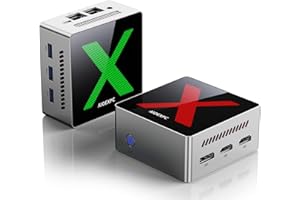 AIOEXPC Mini PC Ιntel Alder Lake N100,Mini PC Win11 Pro,LPDDR5 16GB RAM 512GB SSD,WiFi6,BT5.2,Mini PC Desktop 2xHDMI,1xDP,4K UHD con 3 Modalità di Illuminazione RGB per Ufficio/Casa/Business