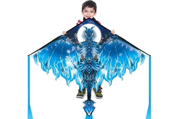 Mint's Colorful Life Cerf-Volant Dragon glacé pour Enfants et Adultes