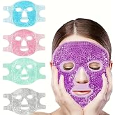 Therapy Gel Face Mask Adjustable Mask with Cold And Hot Beads (purple)