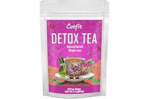 Catfit 28 Days Detox Tea, Weight Loss Tea Teatox Herbal Tea for Belly Fat Cleanse (Detox 28days)