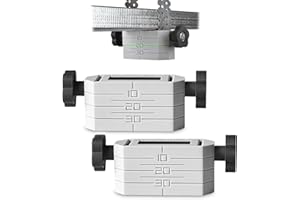 KAJAWIS 2 x Deckennivellierungshalter Profil CD60 ES Haken Kleiderbügel Gipskartonplatte Regips - Grey, Stahl, Schraube und Nagel, Einschrauben oder Genagelt