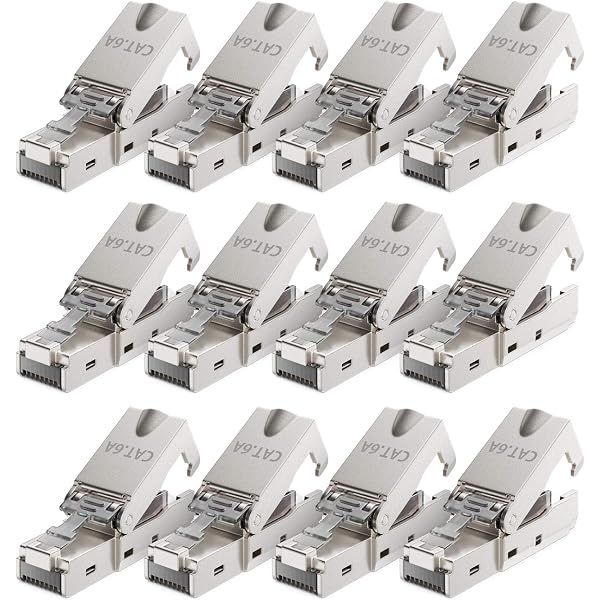 thumbnail: Hb-digital 10x CAT.7 RJ-45 Netwerkstekkers - Vergulde Contacten, Gereedschapvrije Installatie, Voor CAT8/7/6a Kabels