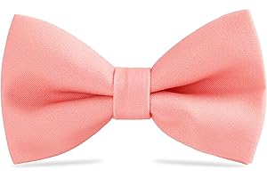 WELROG Papillon classico pre-legato Papillon regolabili in gabardine di smoking massiccio per bambini & uomini Cravatta per adulti e bambini per la festa nuziale