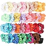 BUYGOO Scrunchies Raso Capelli 36 Colori Scrunchies Raso Elastici Capelli, Scrunchies Velluto Elastici Capelli Fasce Scrunchi