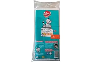 AIME Aimé | Sacs Litière x12 Format Universel 55x39 cm | pour Bac à Litière avec Poignées Refermables pour le Bien-Être de votre Chat | Sacs Hygièniques