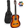 AMROVA - Guitare Classique Enfant 3/4 Droitier (8-12 ans) + Housse Sac à Dos + 6 Médiators + Cours Vidéo Offerts – Cordes Nylon, Livrée Accordée (Sunburst, 3/4, Droitier)