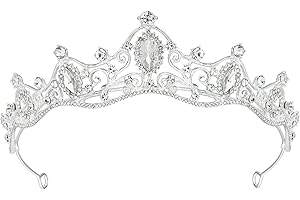 Makone Tiara Corona di Cristallo, Diadema con Strass Pettine per Donna per la Cerimonia Nuziale Coroncina Prom Dresses Pageants Princess Compleanno Parties Crown