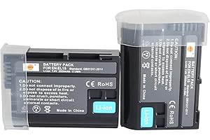 DSTE ELECTRON DSTE 2PCS EN-EL15 ENEL15 (2550mAh/7.0V) Battery Compatible for Nikon D7200 D7100 D7000 D750 D810 D750 D800 D800E D810A