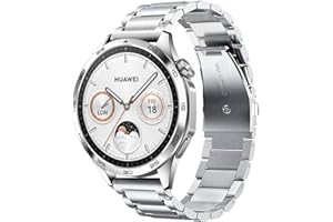 NEMUALL Pasek kompatybilny z Huawei Watch GT 4 46 mm / GT 3 46 mm, metalowy pasek ze stali nierdzewnej, zapasowy pasek do zegarka Huawei Watch 4/4 Pro/3/3 Pro / GT 3 Pro 46 mm / GT 2 46 mm / GT 2 Pro