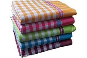 Handloom 100% Pure Cotton Towels (Pack of 5) XXXL Size 36/72Inch(90/180cm) 3/6feet Multi Color