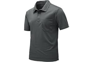 donhobo Men's Activewear Polos Shirts,Men's Breathable Short Sleeve T-Shirts,Summer Golf Lightweight Casual Work Rugby Shirt top