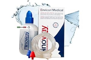 Rinoway® - Doccia Nasale - Irrigatore Nasale a Pressione e a Caduta con Ugello Nebulizzatore - Sollievo per Sinusite, Rinite Allergica e Raffreddore - Envicon®
