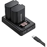 NP-FZ100 Battery 2 Pack Camera Batteries and USB Charger Set for Sony A9 A9R A9S, Alpha9 9R 9S, A7 III A7RIII A7R3 and More