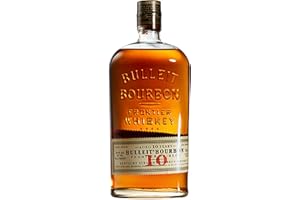Bulleit Bourbon 10 Year Old Whiskey | 45.6% vol | 70cl | Smooth Sipping American Bourbon Whiskey | Rich Oaky Aromas | Taste of Vanilla & Dried Fruit | Long Smoky Finish | Perfect for Gifting
