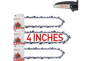 FuGuiB 4 Pollici Catena Motosega,1/4"LP 1,1 mm 28 maglie 10 cm Catene Per Motosega In Confezione Da 3,Catena Di Ricambio Per Minisega, Compatibile con Stihl GTA 26 36700000028