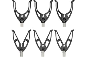 PenuSpt 6 Pcs Fishing Rod Rests U-Head Grip V Back Rests Rod Pod with Thread M3/8 for Match Fishing Rods, Bank Stick, Fishing Rod Pod, Rod Holder, Carp Fishing Tackle