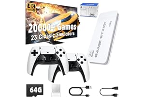 Deluisho Retro Game Console M15, Retro Gaming, Consola de Juegos 4K HD, Consola de Juegos de Video Simulador Portátil, Juegos Clásicos Incorporados más de 20,000, Admite más de 20 Simuladores, c