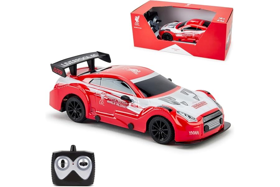 Liverpool FC Officially Licensed RC Sports Car, Remote Control Vehicle, 1:24 Scale Kopites, for Kids & Adults