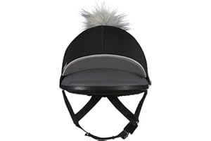 LeMieux Unisex Pompom Hat Silk - Breathable Headwear with 4 Way Stretch Fabric - Snug & Secure Fit - One Size