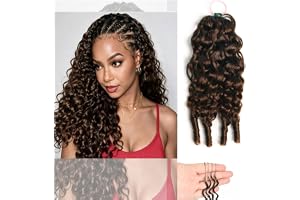 Huarisi 14 Inch Pre-Separated Feather Crochet Human Hair Bundles 3C4A