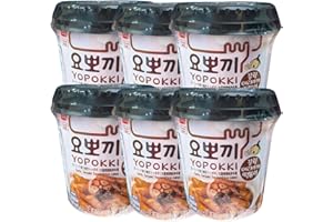 WANAHONG Yopokki Instant-Reiskuchenbecher (Knoblauch Teriyaki), 6 Stück