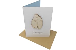 Woodland Mail Besondere Grußkarte, Valentinstagskarte, Liebeskarte mit Holzbären