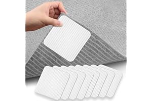 HOTUT Rutschfeste Teppiche 8 Pack - Quadratische Griffmatte Anti-lockig für Alle Arten von Teppichen - 10 x 10 cm